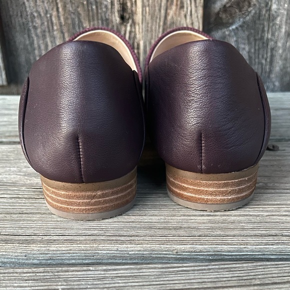 Clarks Pure Tone Burgundy Combo Leather and Suede Flats - Picture 4 of 8